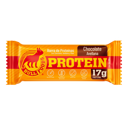 Barra de proteína Chocolate Avellana – Caja 20 barras Bull Foods